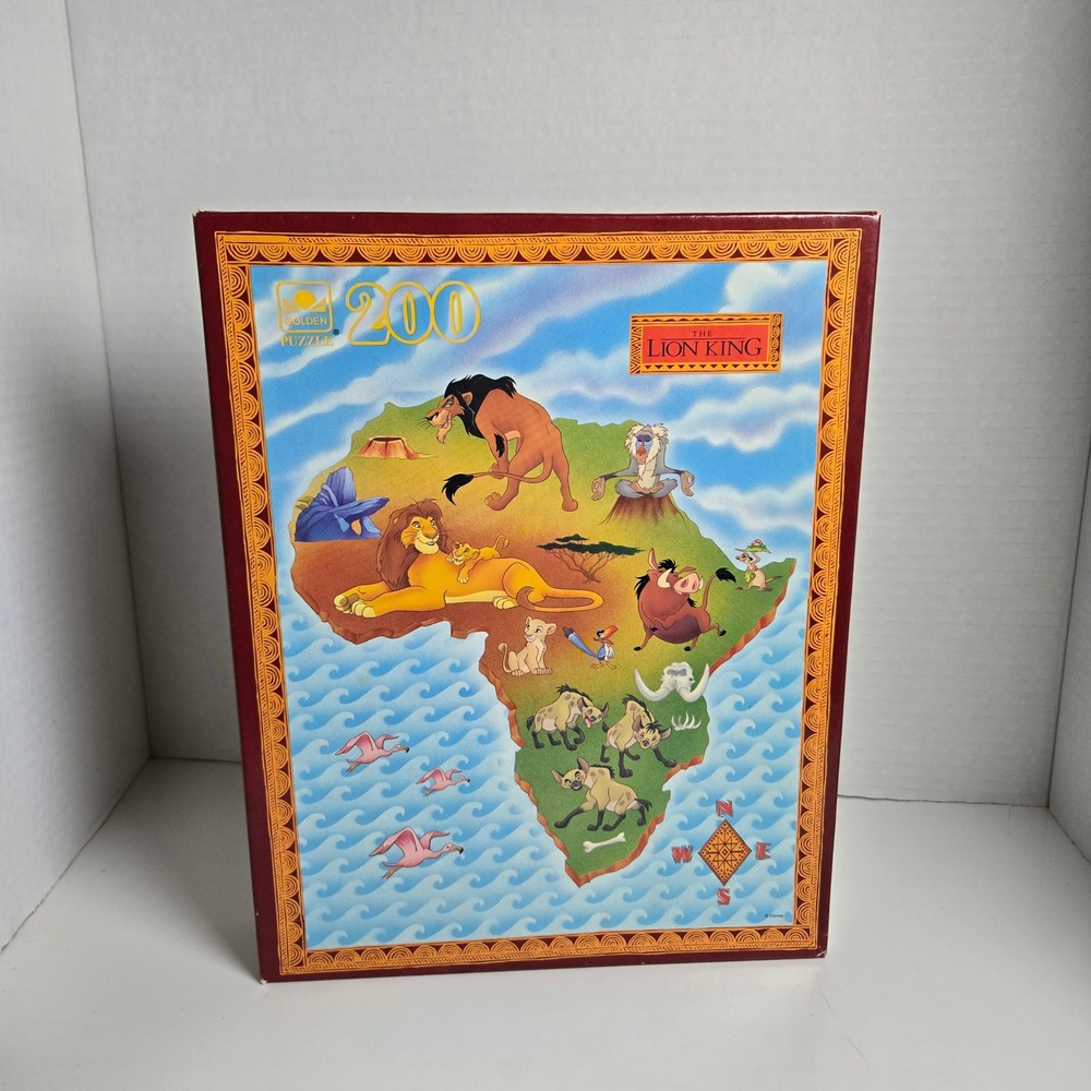 NEW SEALED Vintage Disney The Lion King 200 Piece 14" x 18" Africa Puzzle